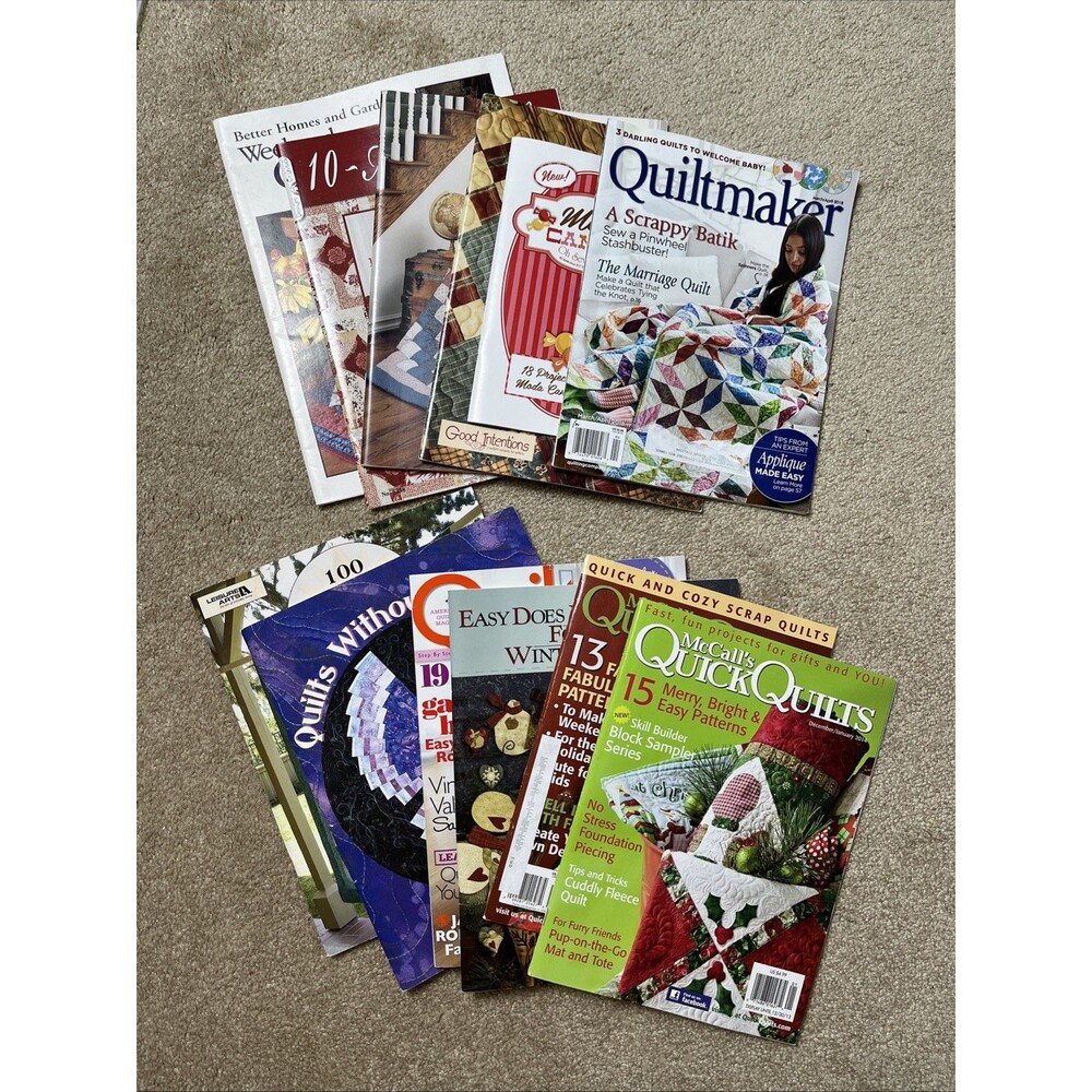 Lot Of 12 Quilt Magazines‎ Books #3